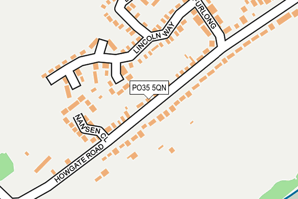 PO35 5QN map - OS OpenMap – Local (Ordnance Survey)