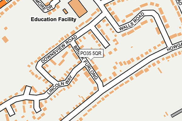 PO35 5QR map - OS OpenMap – Local (Ordnance Survey)