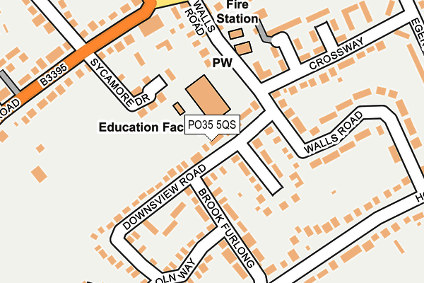 PO35 5QS map - OS OpenMap – Local (Ordnance Survey)