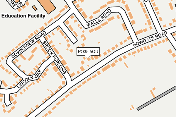 PO35 5QU map - OS OpenMap – Local (Ordnance Survey)