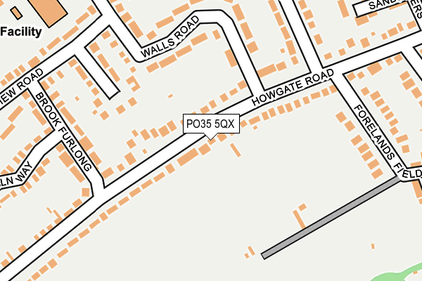 PO35 5QX map - OS OpenMap – Local (Ordnance Survey)
