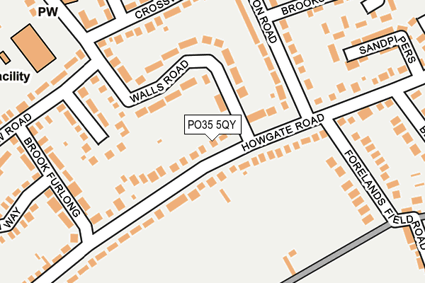 PO35 5QY map - OS OpenMap – Local (Ordnance Survey)