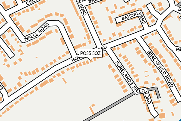 PO35 5QZ map - OS OpenMap – Local (Ordnance Survey)