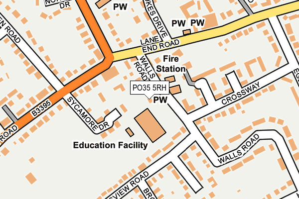 PO35 5RH map - OS OpenMap – Local (Ordnance Survey)