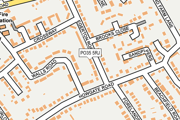 PO35 5RJ map - OS OpenMap – Local (Ordnance Survey)