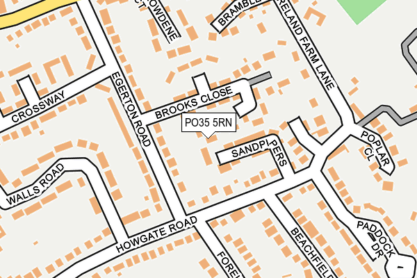 PO35 5RN map - OS OpenMap – Local (Ordnance Survey)