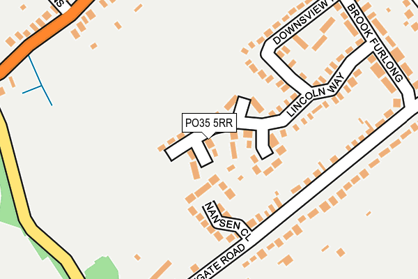 PO35 5RR map - OS OpenMap – Local (Ordnance Survey)