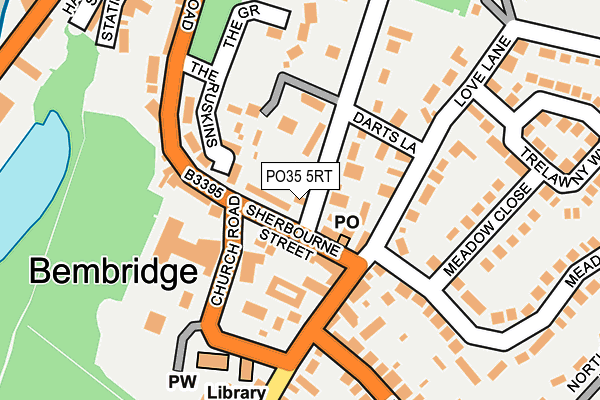 PO35 5RT map - OS OpenMap – Local (Ordnance Survey)