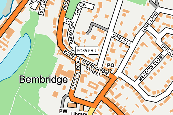 PO35 5RU map - OS OpenMap – Local (Ordnance Survey)