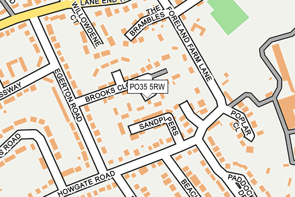 PO35 5RW map - OS OpenMap – Local (Ordnance Survey)