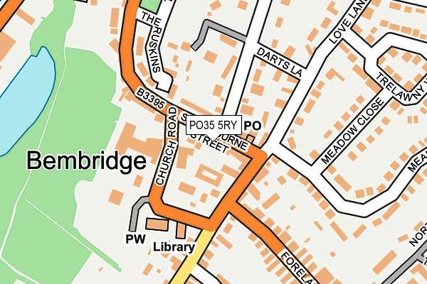 PO35 5RY map - OS OpenMap – Local (Ordnance Survey)