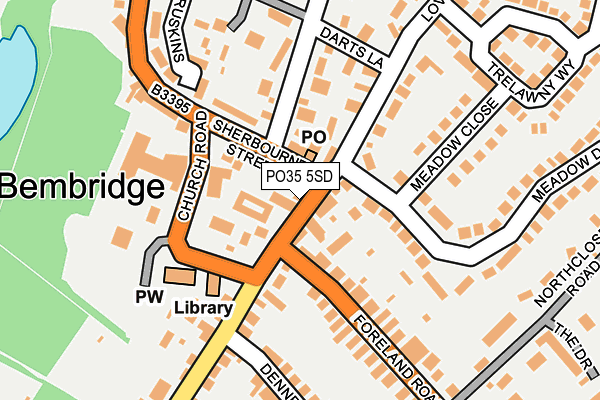 PO35 5SD map - OS OpenMap – Local (Ordnance Survey)