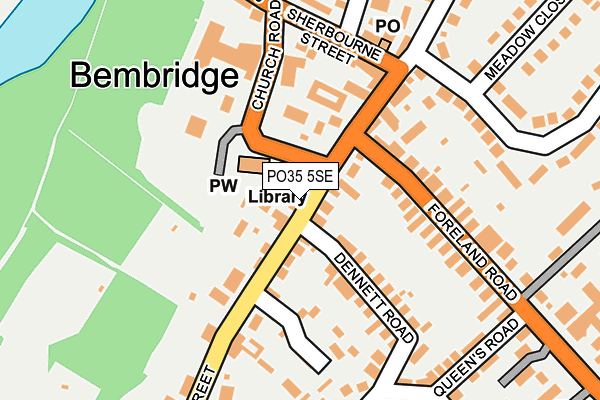 PO35 5SE map - OS OpenMap – Local (Ordnance Survey)