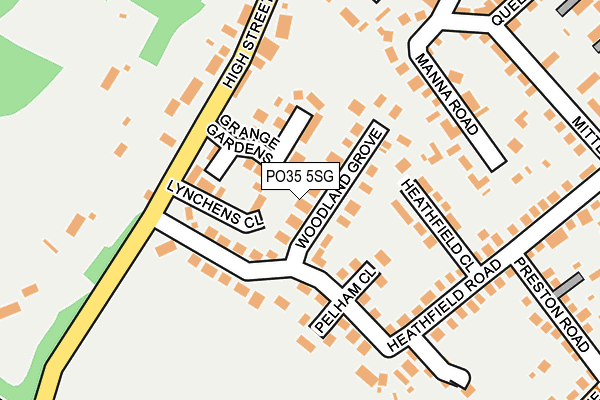 PO35 5SG map - OS OpenMap – Local (Ordnance Survey)