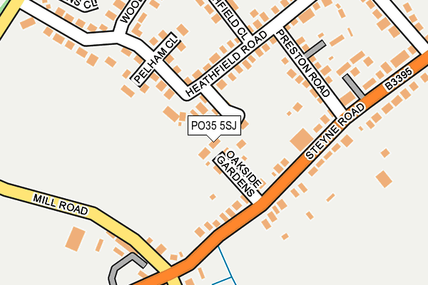 PO35 5SJ map - OS OpenMap – Local (Ordnance Survey)