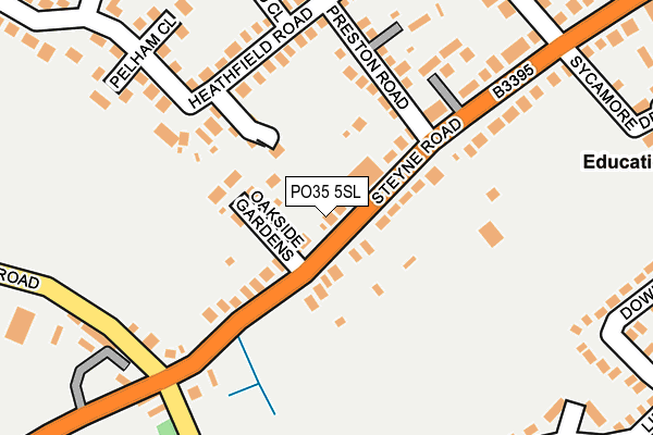 PO35 5SL map - OS OpenMap – Local (Ordnance Survey)