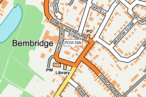 PO35 5SN map - OS OpenMap – Local (Ordnance Survey)