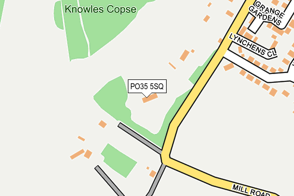 PO35 5SQ map - OS OpenMap – Local (Ordnance Survey)