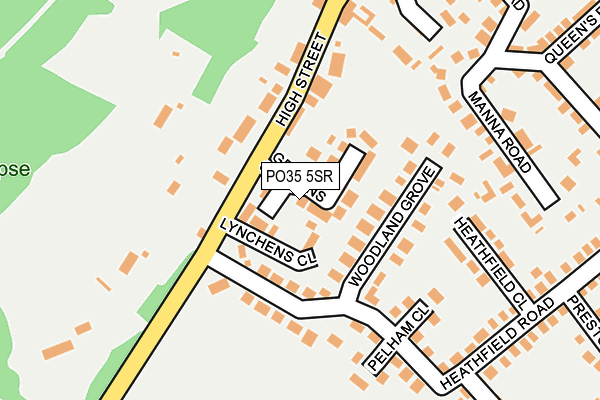 PO35 5SR map - OS OpenMap – Local (Ordnance Survey)