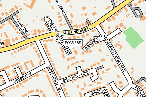 PO35 5SS map - OS OpenMap – Local (Ordnance Survey)