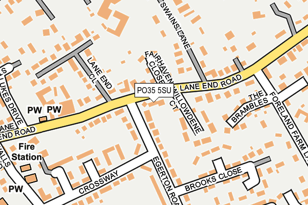 PO35 5SU map - OS OpenMap – Local (Ordnance Survey)