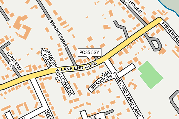 PO35 5SY map - OS OpenMap – Local (Ordnance Survey)