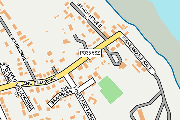 PO35 5SZ map - OS OpenMap – Local (Ordnance Survey)