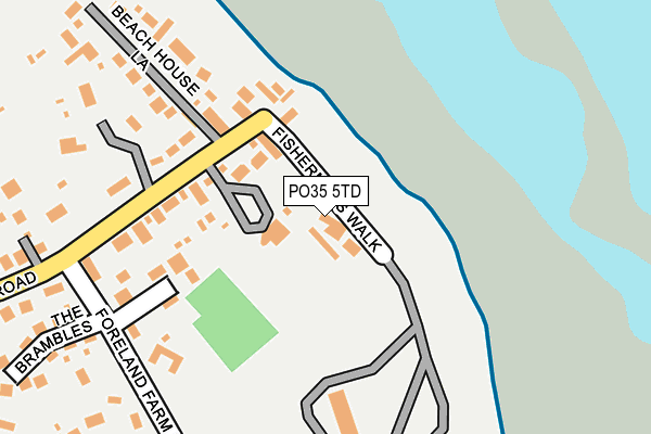 PO35 5TD map - OS OpenMap – Local (Ordnance Survey)