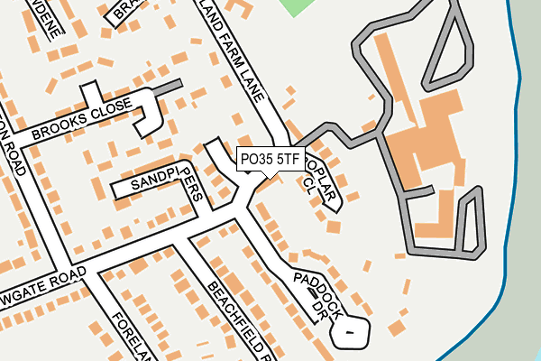 PO35 5TF map - OS OpenMap – Local (Ordnance Survey)