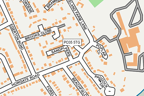 PO35 5TG map - OS OpenMap – Local (Ordnance Survey)