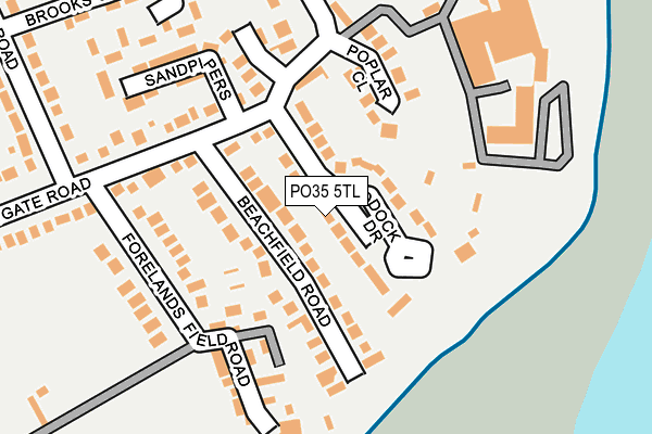 PO35 5TL map - OS OpenMap – Local (Ordnance Survey)