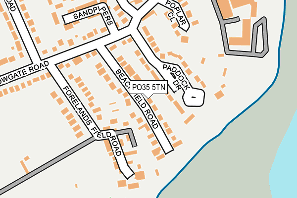 PO35 5TN map - OS OpenMap – Local (Ordnance Survey)