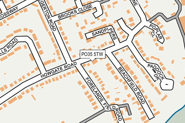 PO35 5TW map - OS OpenMap – Local (Ordnance Survey)