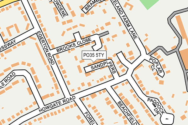 PO35 5TY map - OS OpenMap – Local (Ordnance Survey)