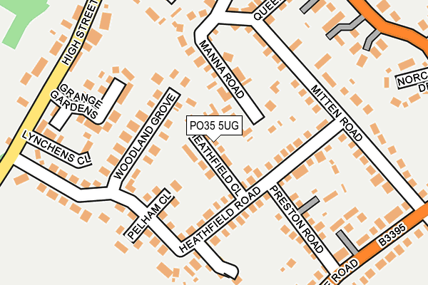 PO35 5UG map - OS OpenMap – Local (Ordnance Survey)