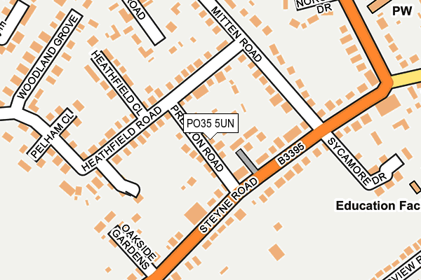 PO35 5UN map - OS OpenMap – Local (Ordnance Survey)