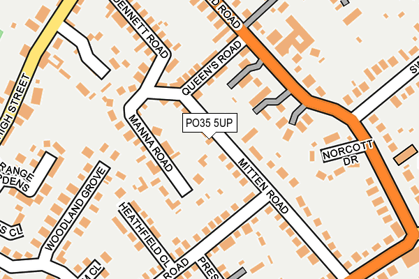 PO35 5UP map - OS OpenMap – Local (Ordnance Survey)