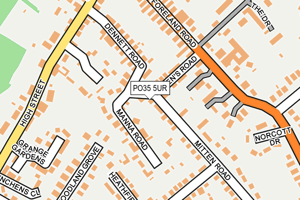 PO35 5UR map - OS OpenMap – Local (Ordnance Survey)