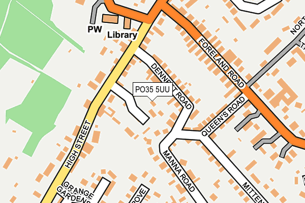 PO35 5UU map - OS OpenMap – Local (Ordnance Survey)