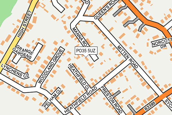 PO35 5UZ map - OS OpenMap – Local (Ordnance Survey)