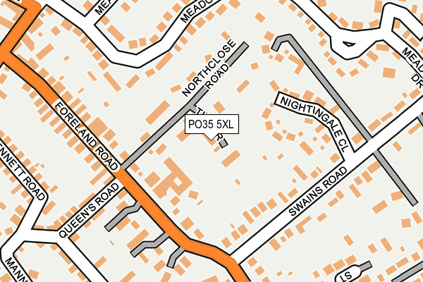 PO35 5XL map - OS OpenMap – Local (Ordnance Survey)