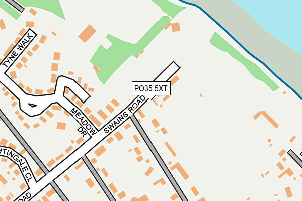 PO35 5XT map - OS OpenMap – Local (Ordnance Survey)