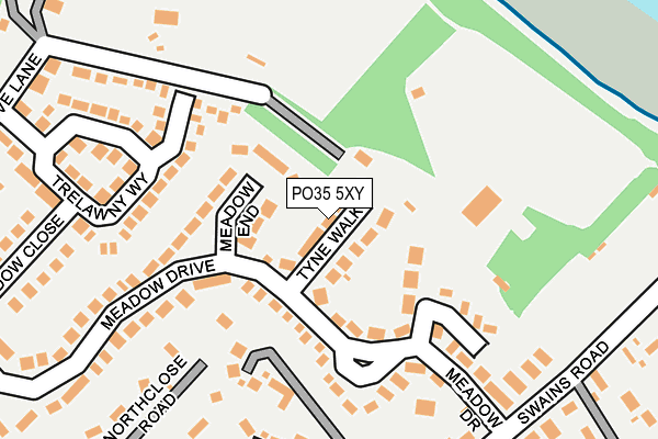 PO35 5XY map - OS OpenMap – Local (Ordnance Survey)