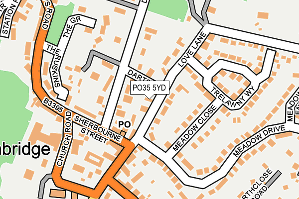 PO35 5YD map - OS OpenMap – Local (Ordnance Survey)