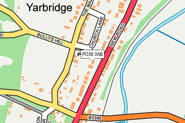 PO36 0AB map - OS OpenMap – Local (Ordnance Survey)