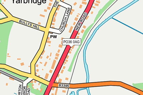 PO36 0AG map - OS OpenMap – Local (Ordnance Survey)