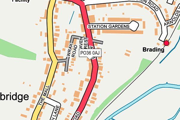 PO36 0AJ map - OS OpenMap – Local (Ordnance Survey)