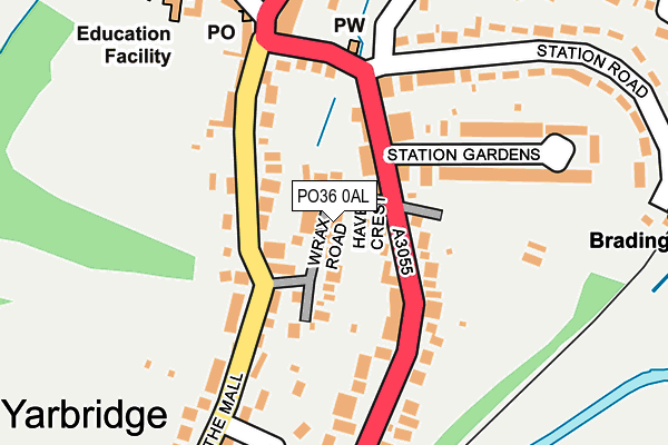 PO36 0AL map - OS OpenMap – Local (Ordnance Survey)