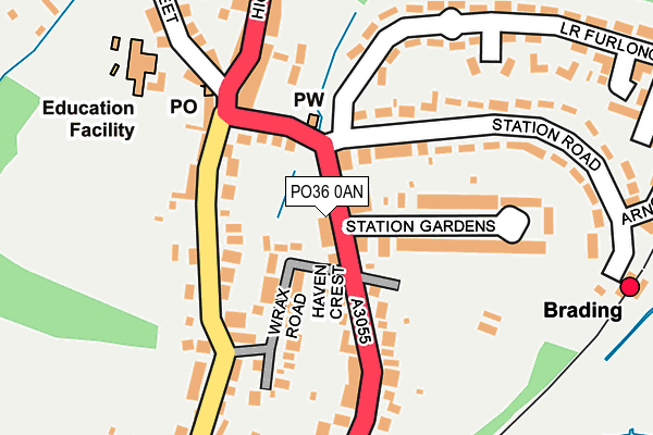 PO36 0AN map - OS OpenMap – Local (Ordnance Survey)