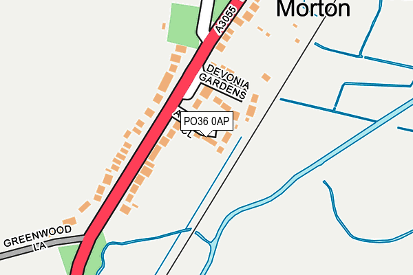 PO36 0AP map - OS OpenMap – Local (Ordnance Survey)